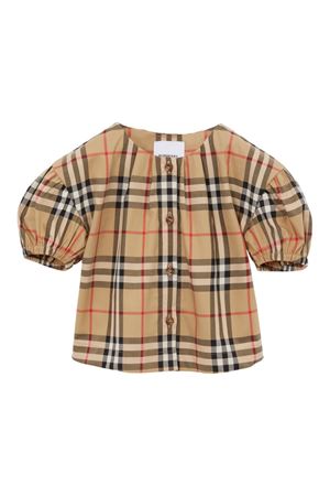 Blusa in cotone beige BURBERRY KIDS | 8072347A7028